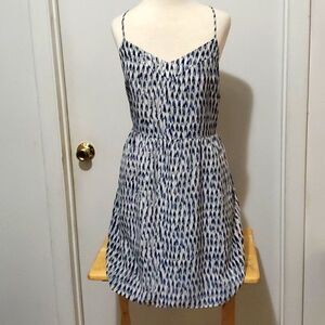 Madewell Racerback Sunlight Cami Blue Baby doll Fairy Boho 100% Silk Dress Sz 6